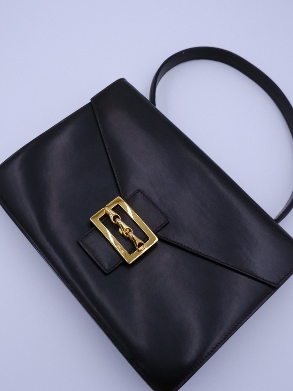 Celine Dark Chocolate Brown Equestrian Buckle Bag — 1970s–1980s - Picture 6 of 16